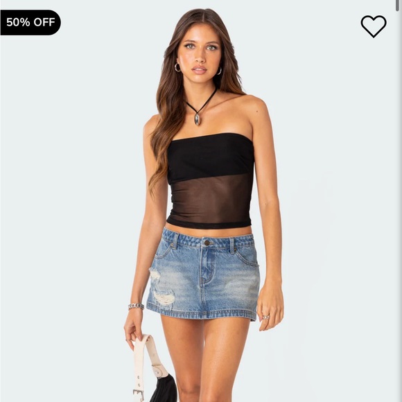 Edikted Dresses & Skirts - Edikted Jean Skirt